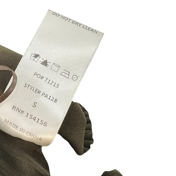 Common Market Landon Pants Pleated Drawstring Drop Crotch Olive Green Size Small - Picture 11 of 11